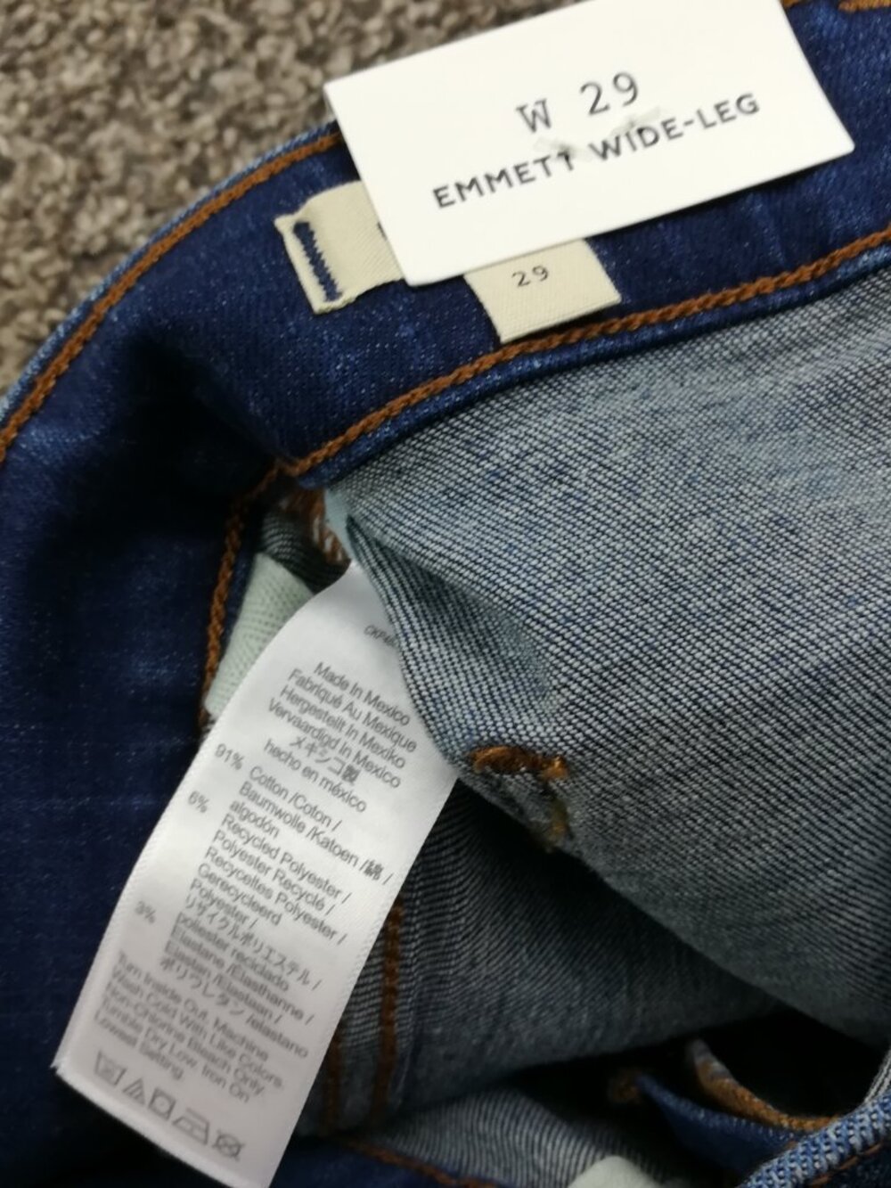NWT 2024 Madewell Jeans Emmett Wide Leg Patch Pocket Blue Womens 29 NR479 $138 - Picture 5 of 13